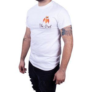 The Owl Origami Classic Men's White Tee